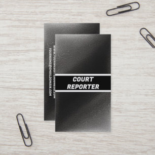 Court Reporter Modern Visitkort