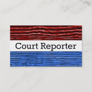 Court Reporter Patriotic Affärskort Visitkort