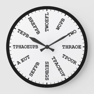 Court Reporter Steno Stenography Clock Stor Klocka