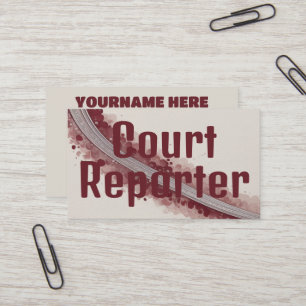 Court Reporter Visitkort
