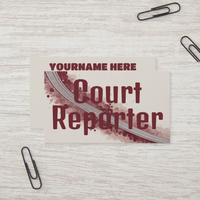 Court Reporter Visitkort (Fram/Back In Situ)