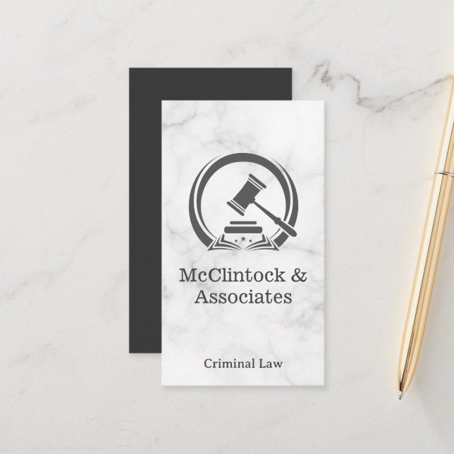 Court Room Gavel | Lawyer Tidsbeställning Kort (Fram/Back In Situ)