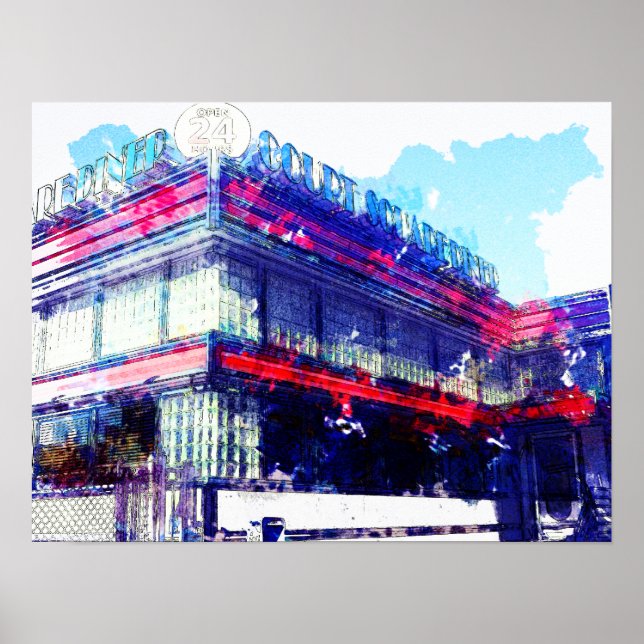 Court Square Middag New York Poster (Framsidan)