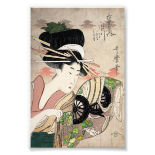 Courtesan Ichikawa of Matsuba Establishment Fototryck