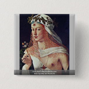 Courtesan (porträtt av Lucrezia Borgia?) Knapp