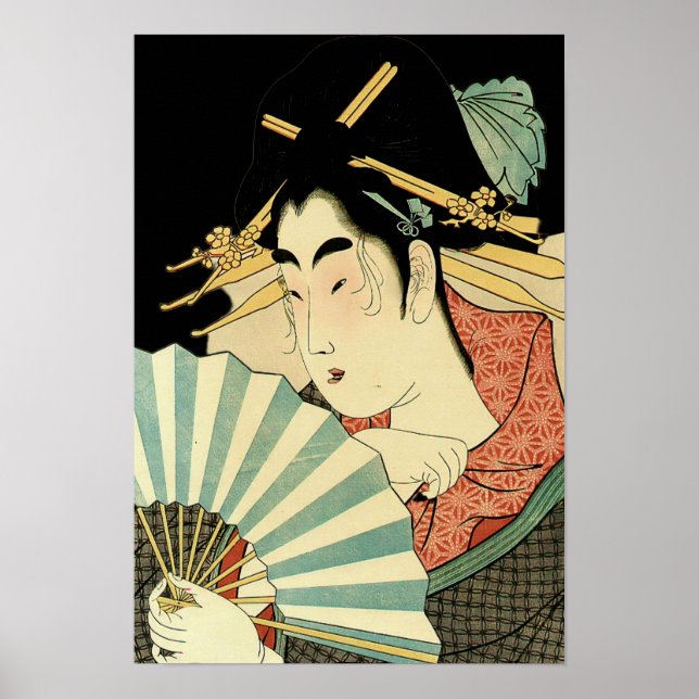 Courtesan with Ogi Fan  Poster (Framsidan)