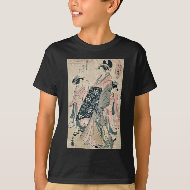 Courtesanen Sayagata vid Hosoda, Eishi T-shirt (Framsida)