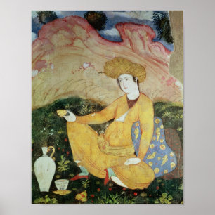 Courtier från domstolen i Shah Abbas I Poster