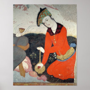 Courtier vid domstolen i Shah Abbas I Poster