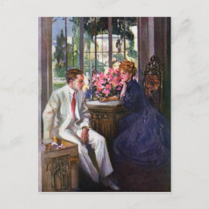 Courting Couple i Solarium Vykort