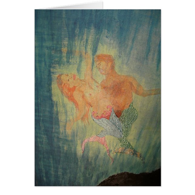 Courting sjöjungfrus hälsningskort (Framsidan)