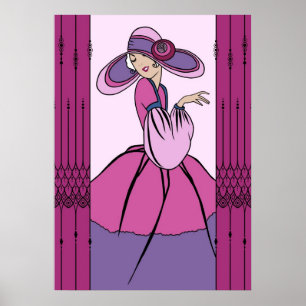 COURTNEY ART DÉCO: Parisian plommon Poster