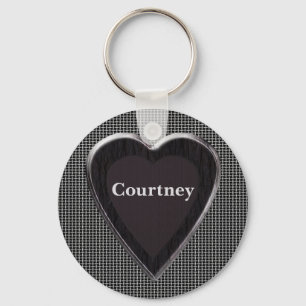 Courtney-lagret min Hjärtnyckelring Nyckelring