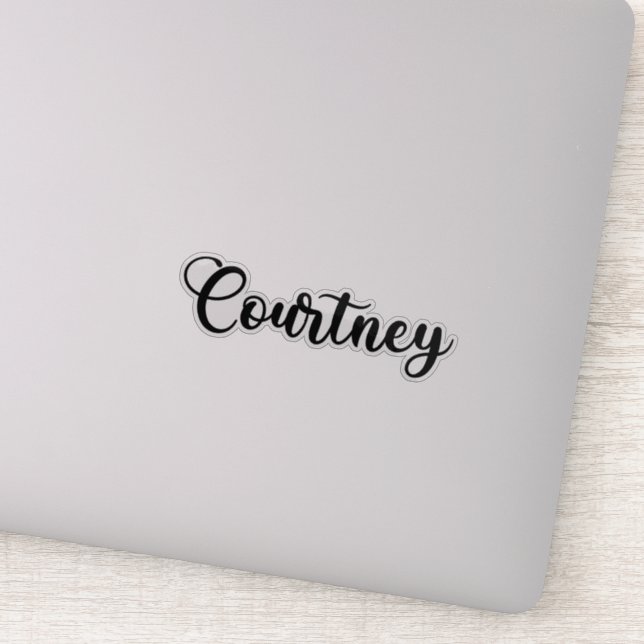 Courtney Namn - Handskriven calligrafi Klistermärken (Detalj)
