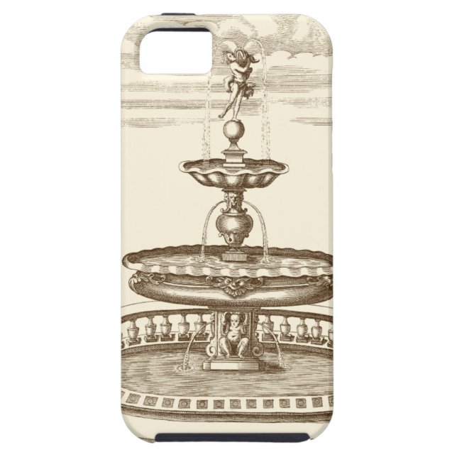 Courtyard Fontän med Ornamental Cherub Case-Mate iPhone Skal (Baksidan)