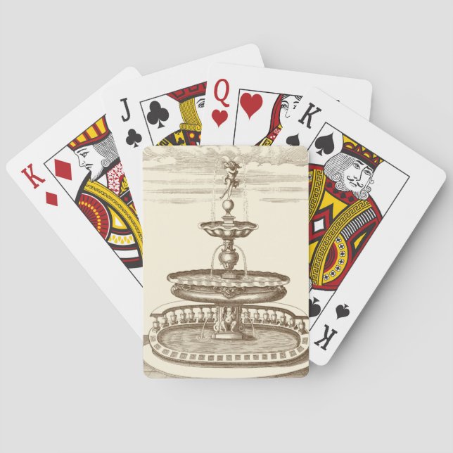 Courtyard Fontän med smycken Tjerub Kortlek (Baksidan)