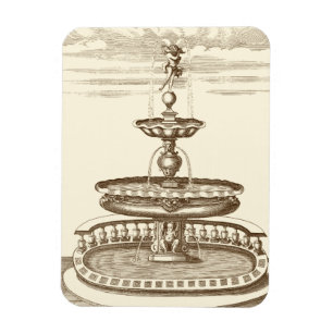 Courtyard Fontän med smycken Tjerub Magnet