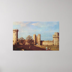 Courtyard of Warwick Castle Canaletto Canvastryck