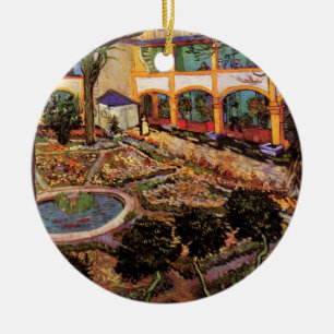 Courtyard på sjukhuset i Arles av Vincent van Gogh Julgransprydnad Keramik