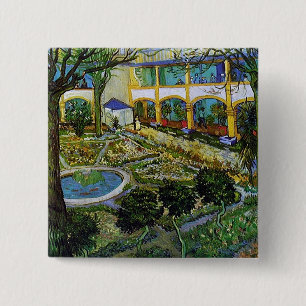 Courtyard på sjukhuset i Arles Van Gogh Fine Art Knapp