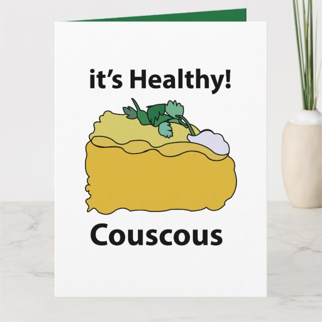Couscous Korn Hälsosam Mat Kort (Framsida)