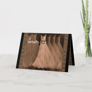 COUSIN Bridesmaid Call ANTIQUE COPPER GOwties Inbjudan