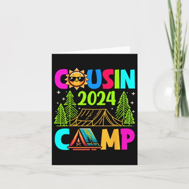 Cousin Camp 2024 Familjesemester Sommar Camping Cr Kort (Framsida)