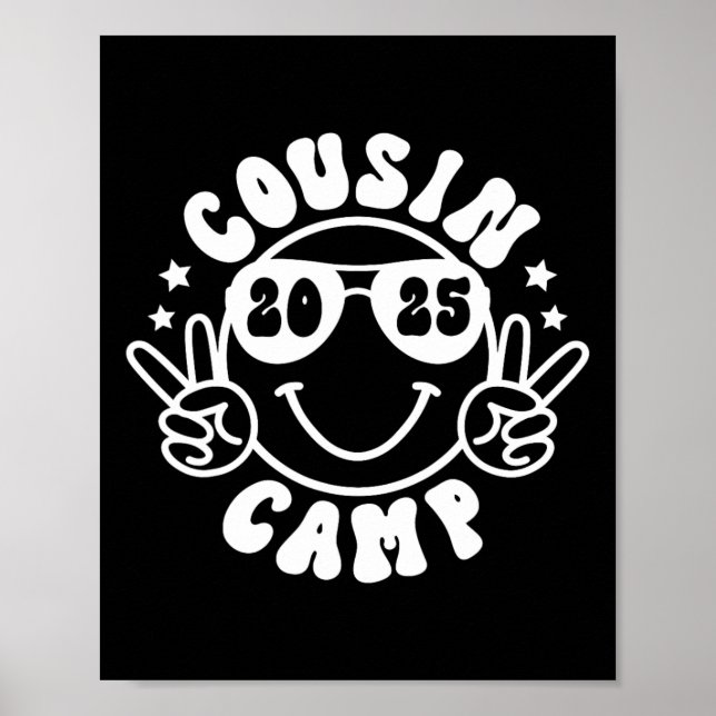 Cousin Camp 2025 Campare Camping Läggereld Sommar  Poster (Framsidan)