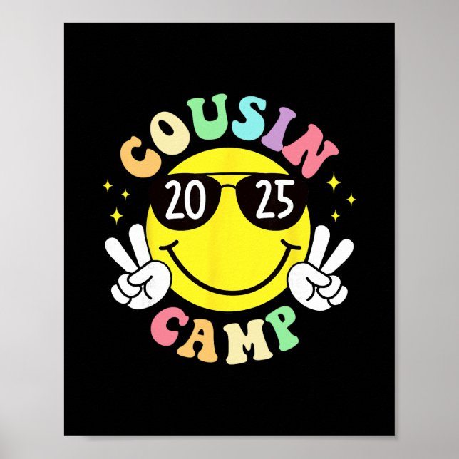 Cousin Camp 2025 Camping Campfire Summer Vacation  Poster (Framsidan)