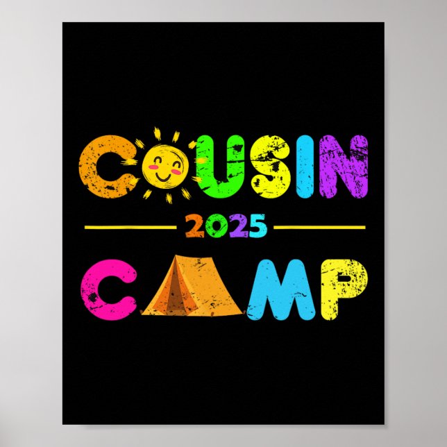 Cousin Camp 2025 Camping Sommarlov 2025 Fami Poster (Framsidan)