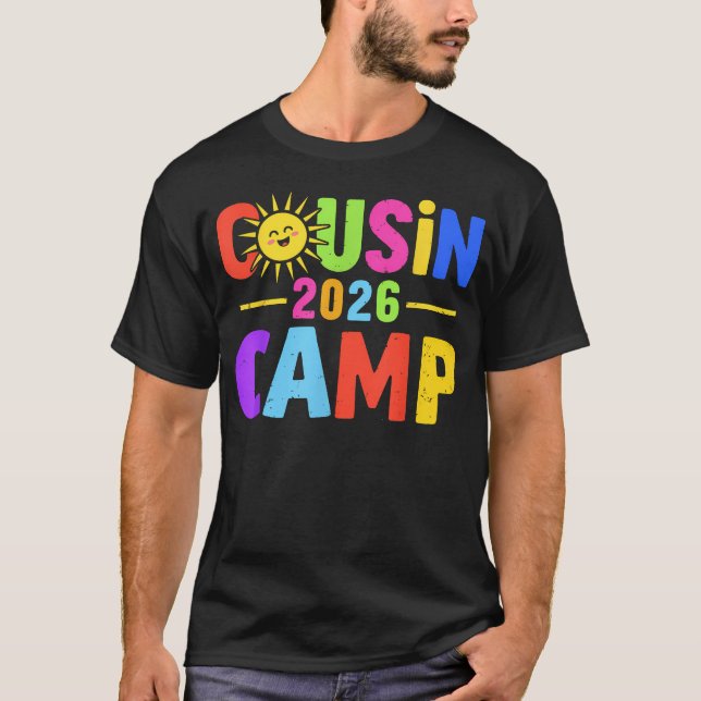 Cousin Camp 2026 Sommar T Shirt (Framsida)