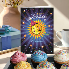 Cousin Celestial Sol Universe Grattis på födelseda Kort