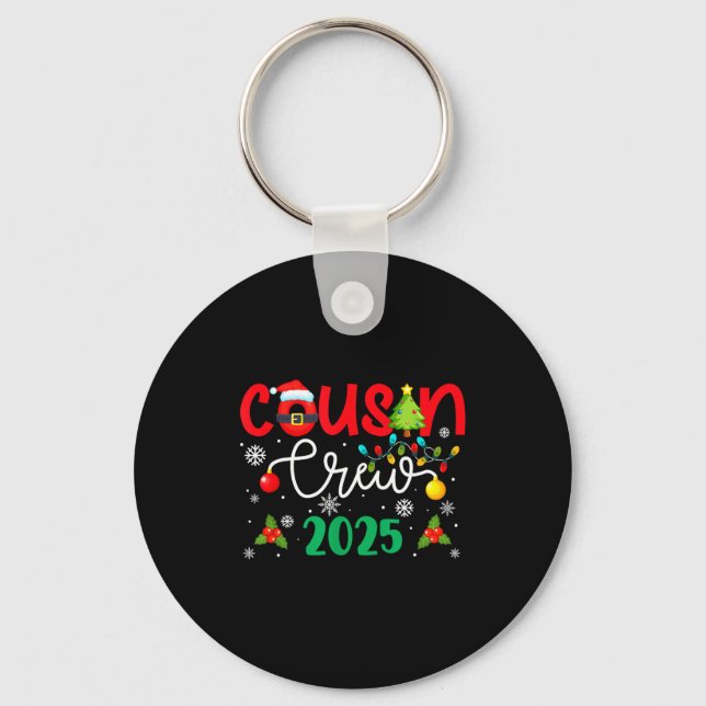 Cousin Crew 2025 Christmas Xmas Holiday Matching F Nyckelring (Framsida)