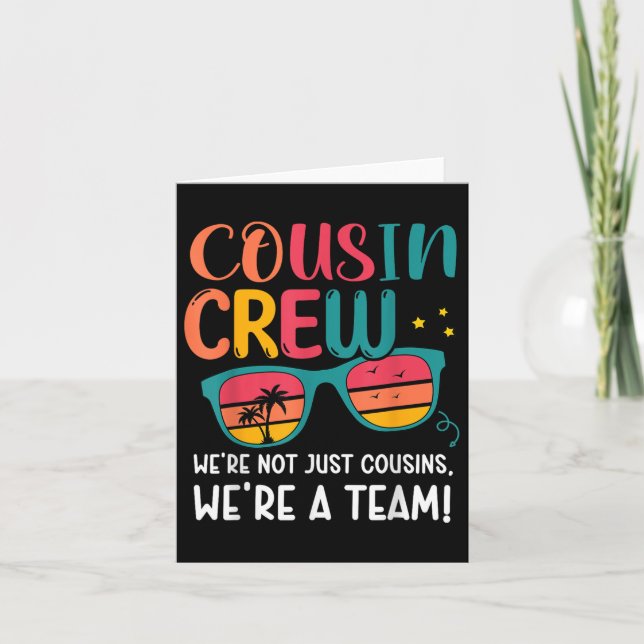 Cousin Crew 2025 Familjeåterträff Skapa Minnen Ma Kort (Framsida)