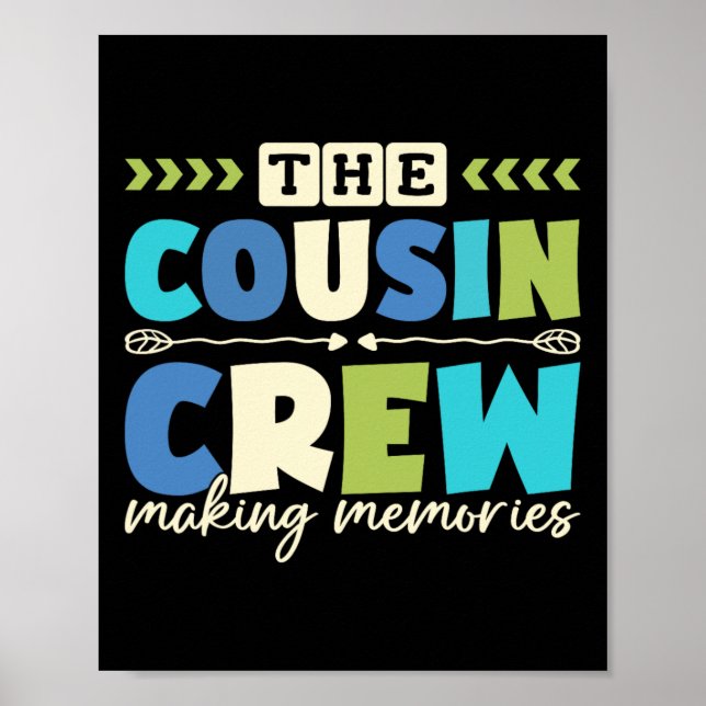 Cousin Crew 2025 Minnen Familjesemester C Poster (Framsidan)