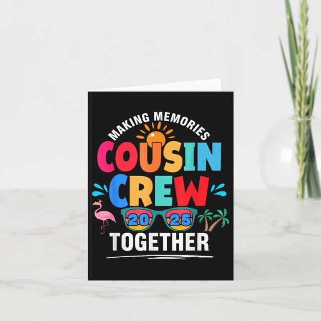 Cousin Crew 2025 Skapar Minnen Familjeåterträff Ma Kort (Framsida)