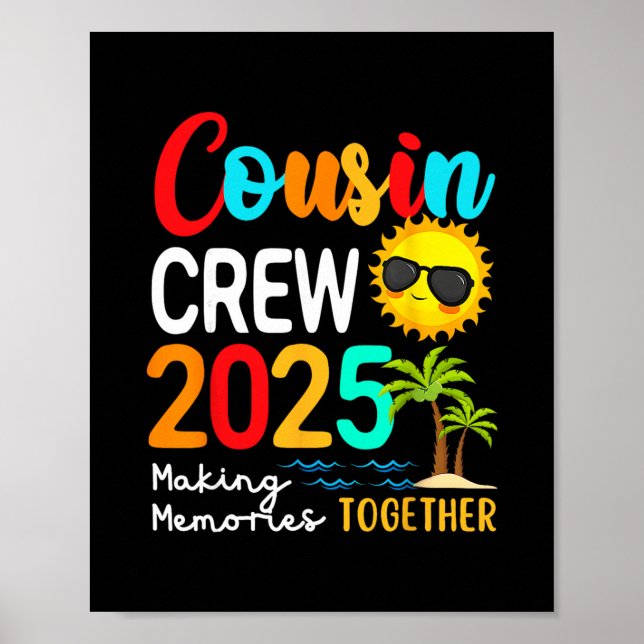Cousin Crew 2025 Sommarlov Beach Matchande Fa Poster (Framsidan)
