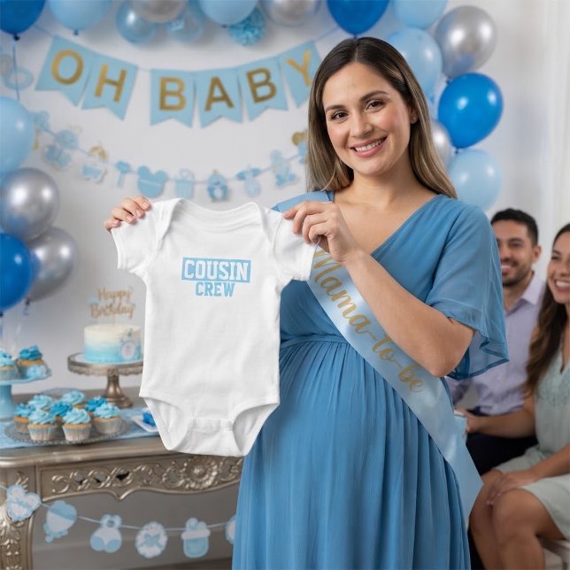 Cousin Crew Blå Baby T-Shirt (Skapare uppladdad)