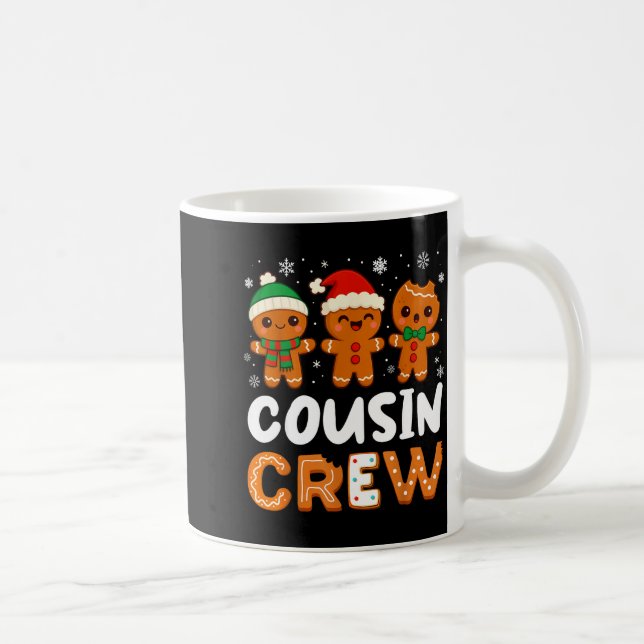 Cousin Crew Christmas 2025 Cookie Kids Boy Girl Fa Kaffemugg (Höger)