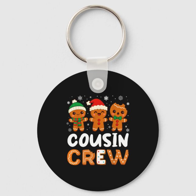 Cousin Crew Christmas 2025 Cookie Kids Boy Girl Fa Nyckelring (Framsida)