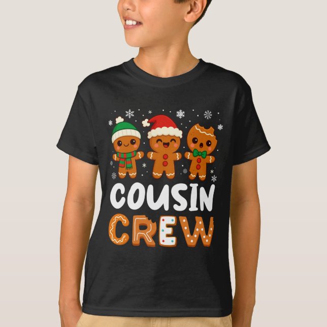 Cousin Crew Christmas 2025 Cookie Kids Boy Girl Fa T Shirt (Framsida)