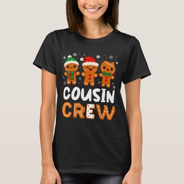 Cousin Crew Christmas 2025 Cookie Kids Boy Girl Fa T Shirt (Framsida)