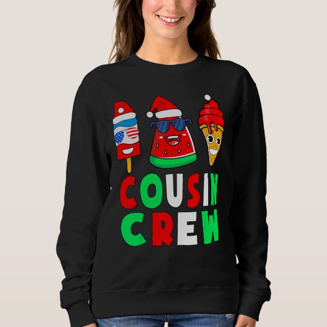 Cousin Crew Christmas In July Squad Pajamas Matchi T Shirt (Framsida)