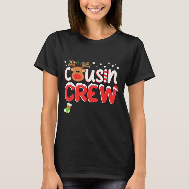 Cousin Crew Christmas Kids Cousins Christmas Match T Shirt (Framsida)