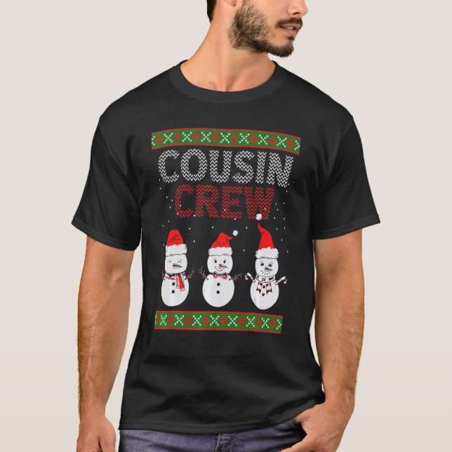 Cousin Crew Christmas Pajamas Gnome Tree Merry Xma T Shirt (Framsida)