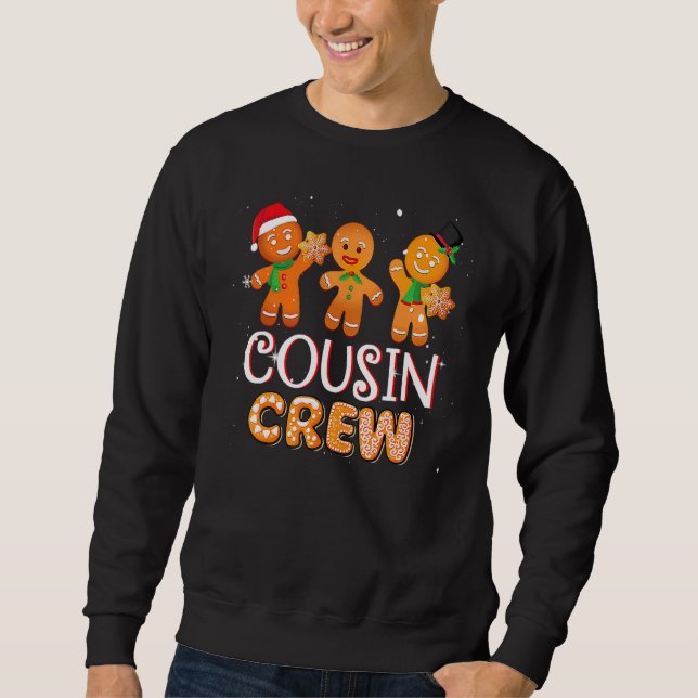 Cousin Crew Christmas PJs  Gingerbread Man 1 Lång Ärmad Tröja (Framsida)