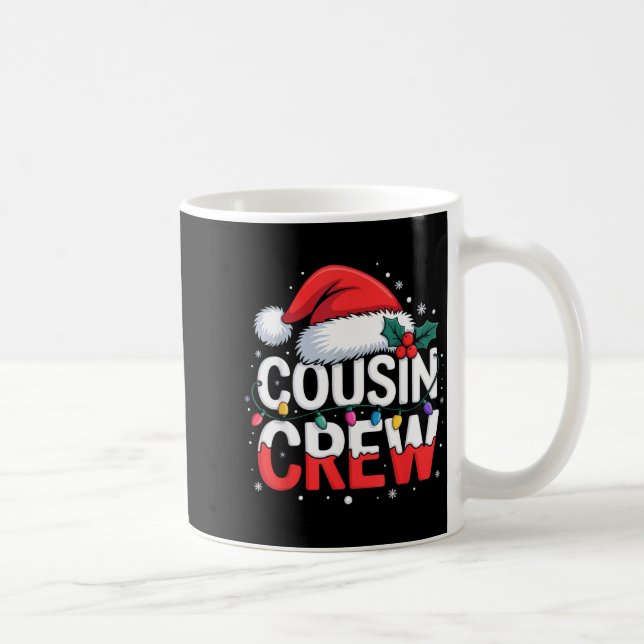 Cousin Crew Christmas Reindeer Antlers Hat Lights  Kaffemugg (Höger)