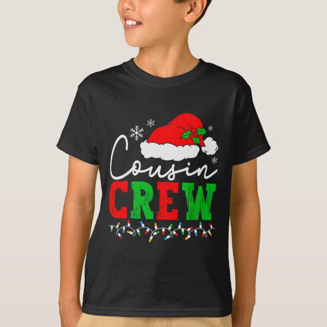 Cousin Crew Christmas Shirts Matching Pajamas For  T Shirt (Framsida)