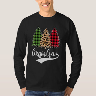 cousin crew Christmas Tree red plaid christmas paj T Shirt