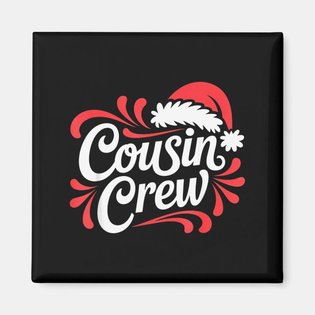 Cousin Crew Christmas Xmas Lights Family Matching  Magnet (Framsidan)